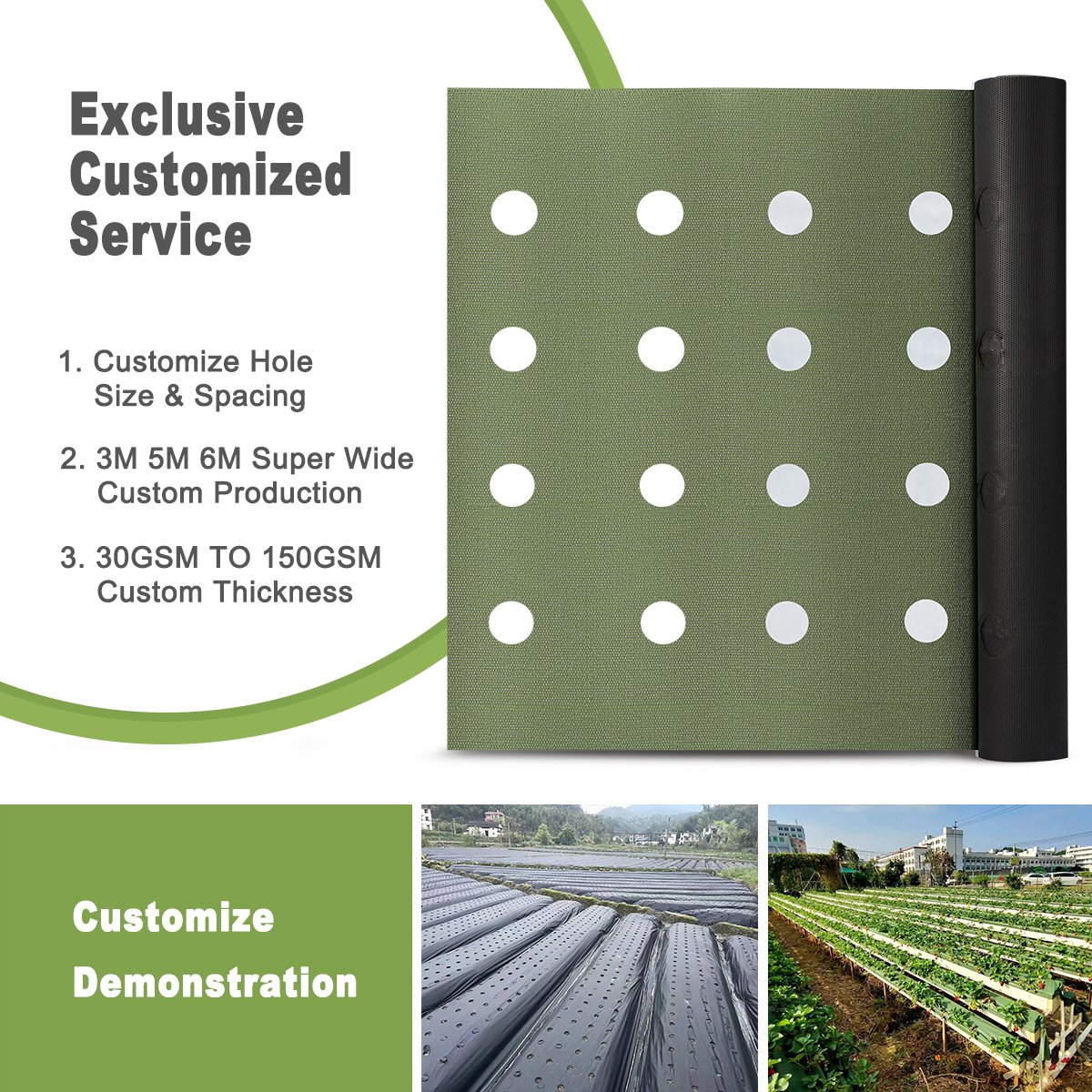 2.6ftx66ft Top Quality Gardening Mat High Permeability Landscape Fabric Weed Barrier Mat Good for Weed Blocker