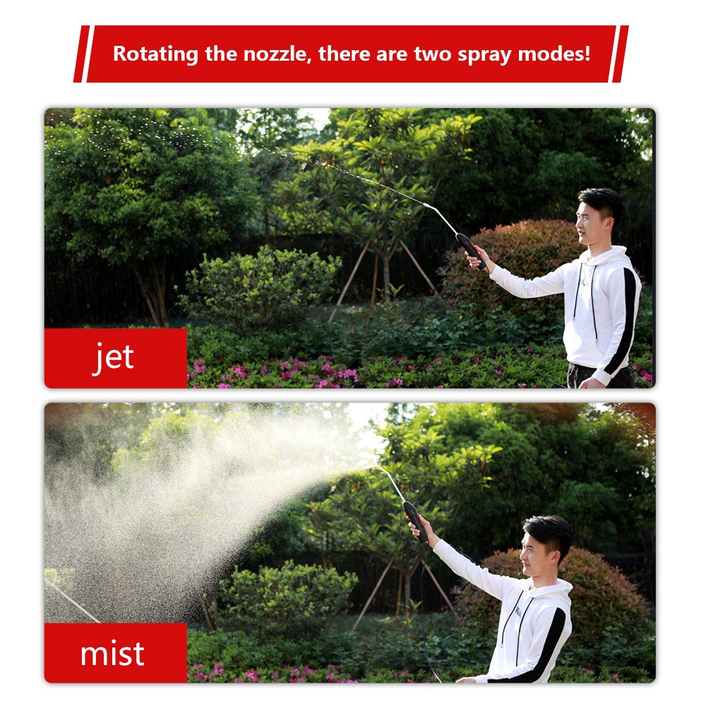 chemical fertilizer weed handheld pump free stream and mist battery powered garden sprayer