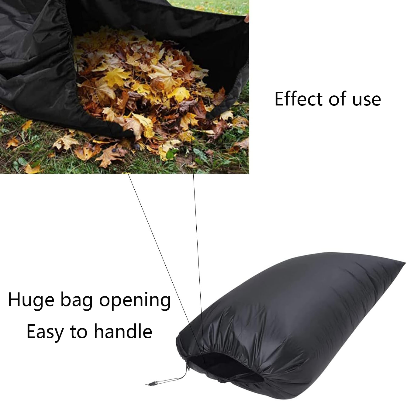 54 cu. ft. Outdoor Lawn Tractor Leaf Collection Bag Garden Supplies Organizer