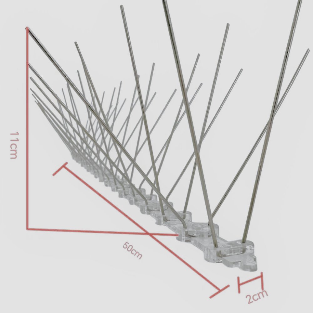 DIY Stainless Steels and Plastic 50cm Bird Spike Control Anti Bird And Pigeons Spikes bird spikes manufacturer