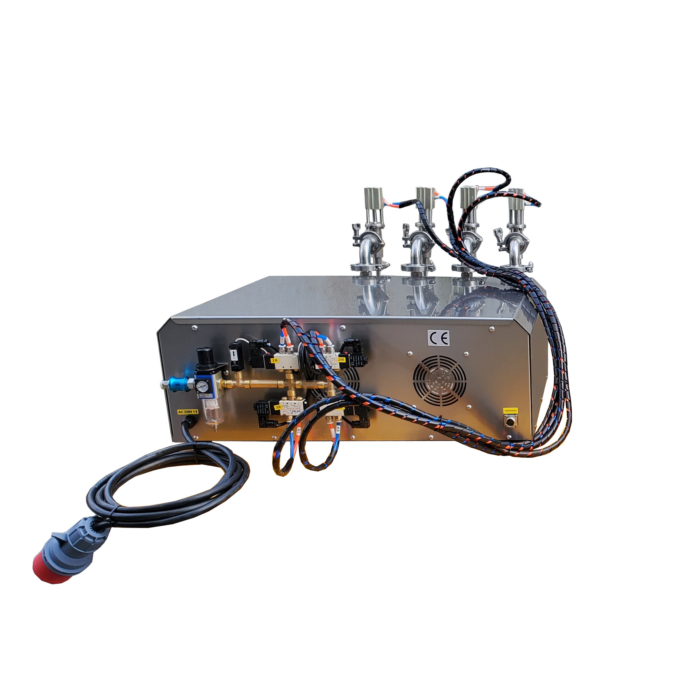 The One Packaging High Quality 4 Nozzles Four Heads Gear Pump Servo Motor Control Liquid Filling Machine TODF-400 for Chemicals