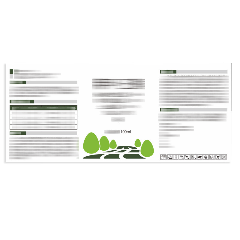 Factory Price Agricultural Packaging Sticker Glyphosate Herbicide Waterproof Pesticide Bottle Label