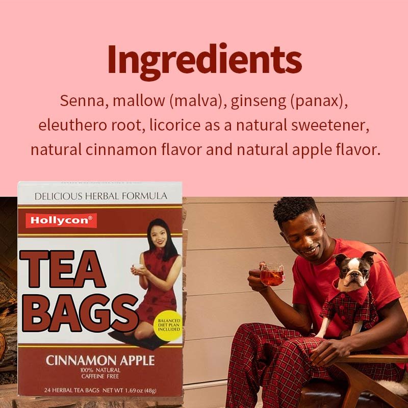 OEM Factory Wholesale Herbal Slim Supplement Slimming Detox Beauty Tea Cinnamon Apple Slim Tea Bag