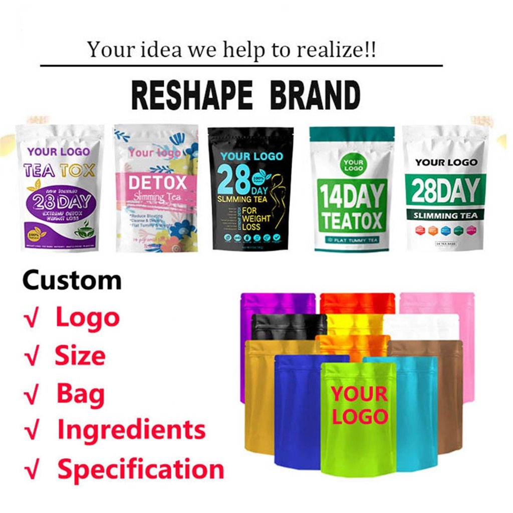 Private Label 28 Days Cleanse Detox Flat Belly Tummy Weight Loss manufacturers abdomen slimming tea