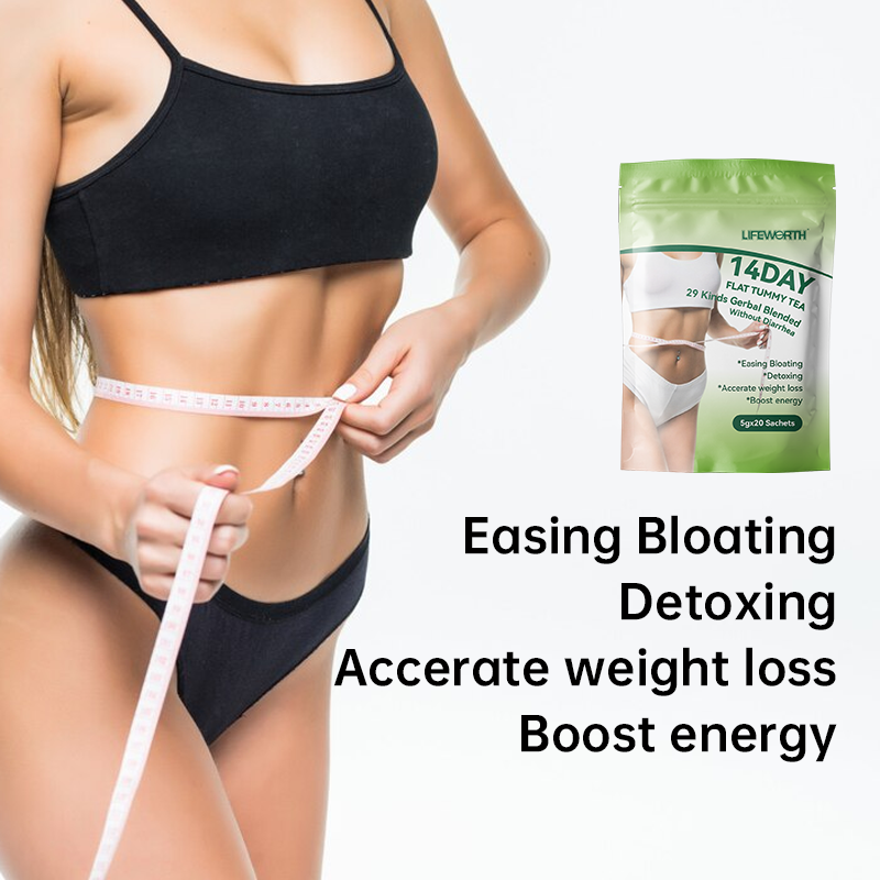 Lifeworth Magic Chinese weight lose detox Lemon Beauty Slimming Tea Lotus Leaf For Flat Belly Tea 14 Days Flat Tummy Tea