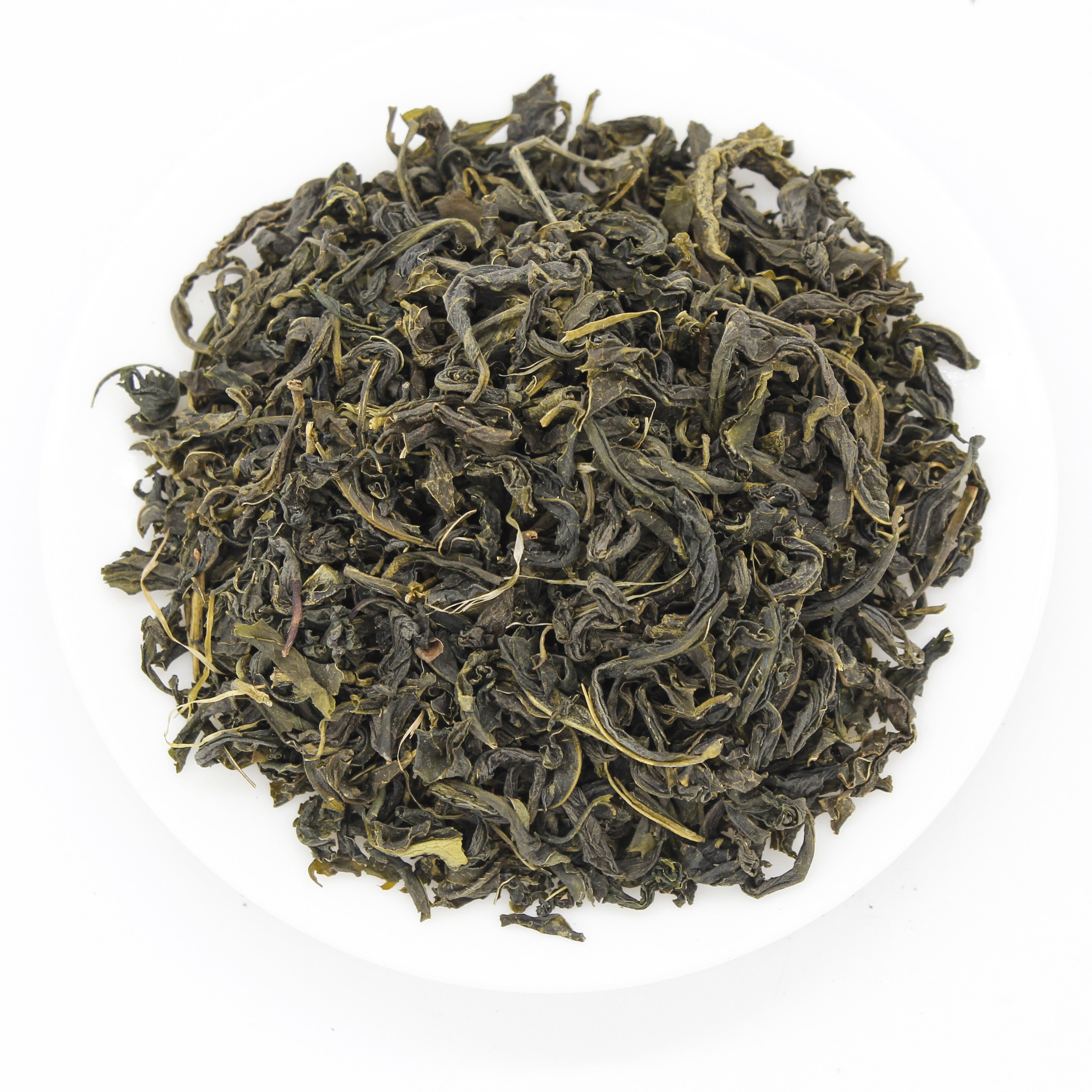 Custom triangle pyramid tea bag slimming Fried Green Tea 100g organic pure green tea bags