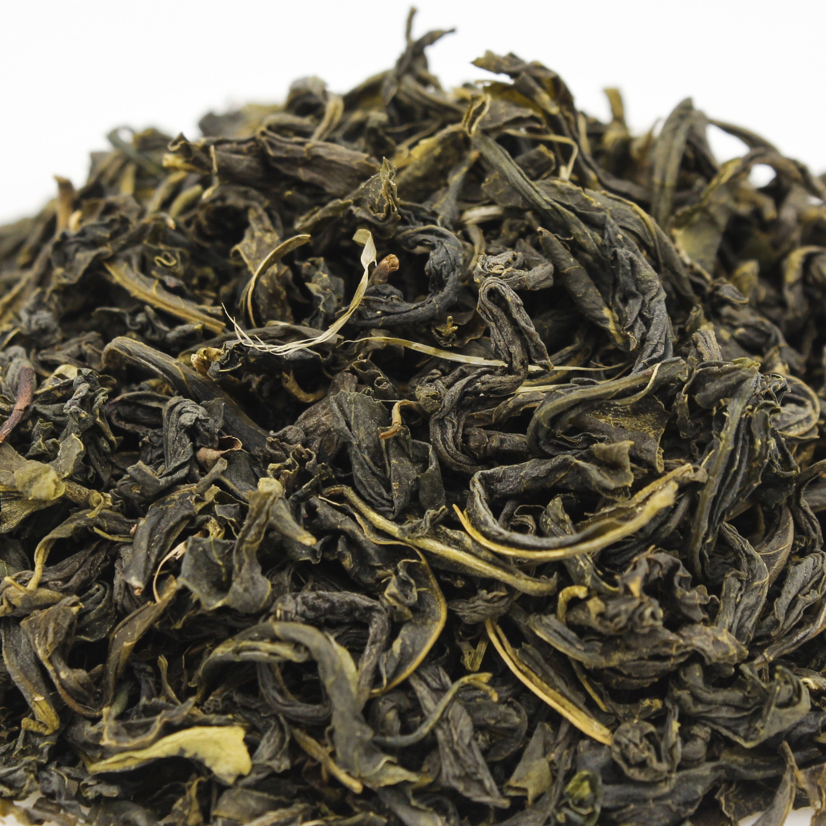 Custom triangle pyramid tea bag slimming Fried Green Tea 100g organic pure green tea bags