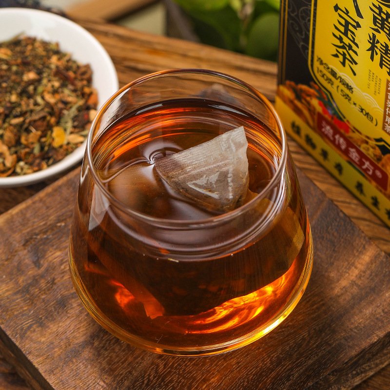 Chinese Herbal Dark Tea for Male Sexual Energy Tonic Ginseng and Maca Blended Fresh Bulk Box/Bag Packaging Man Health Tea