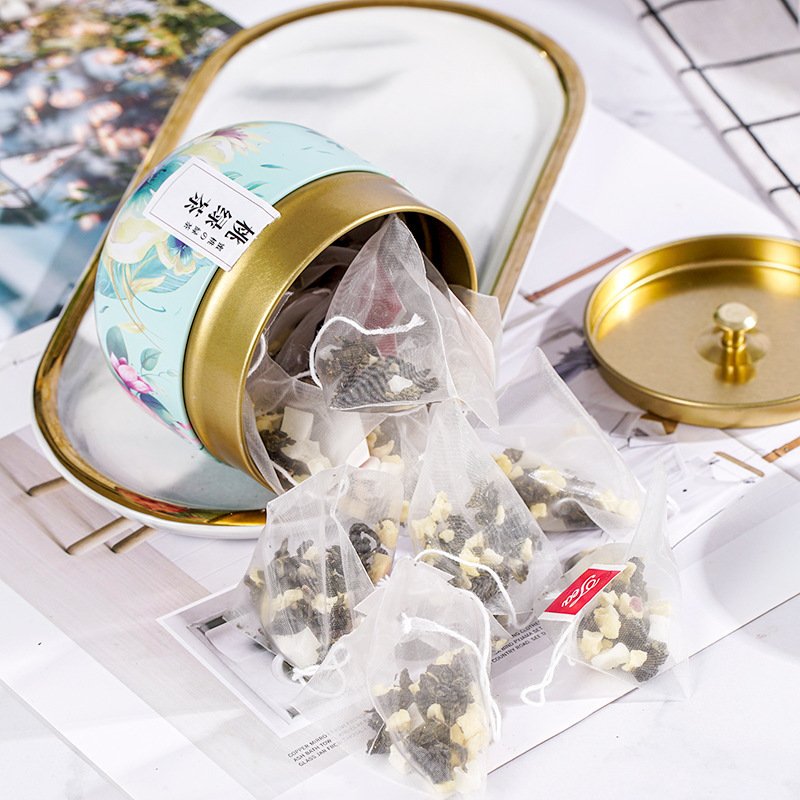 Triangle Bag Peach Oolong Slimming Tea White Peach Red Bean Coix Rice Chrysanthemum Cassia Seed Canned Combination Flavorful Tea