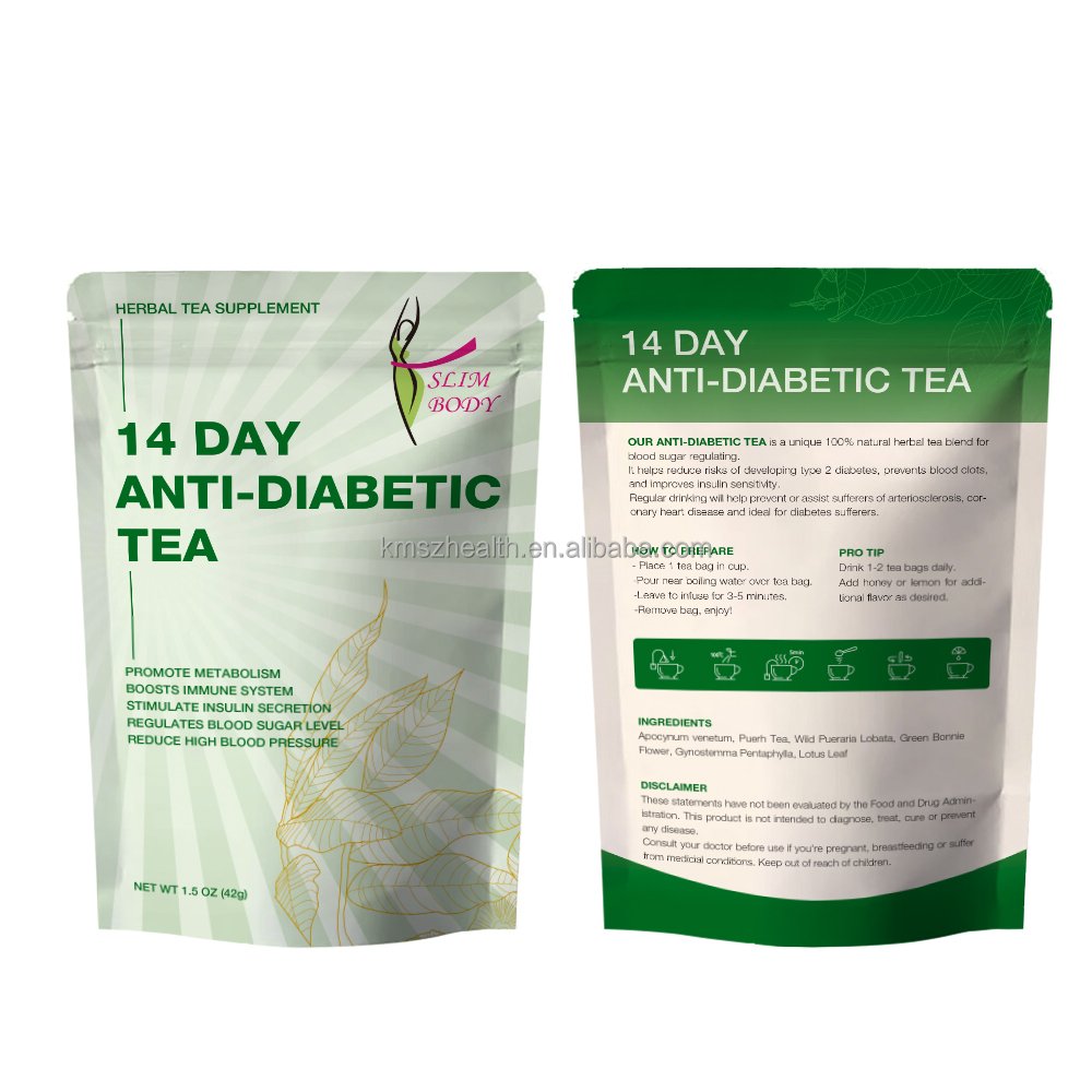 OEM herbal detox tea 100% plant extract ingredient tea bag 14days