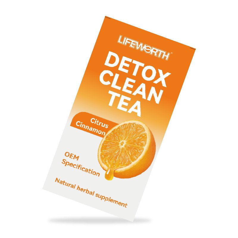 Lifeworth Private Label Detox slimming Tea Slim Flat Tummy Herbal Fast Weight Loss Citrus Clean Tea