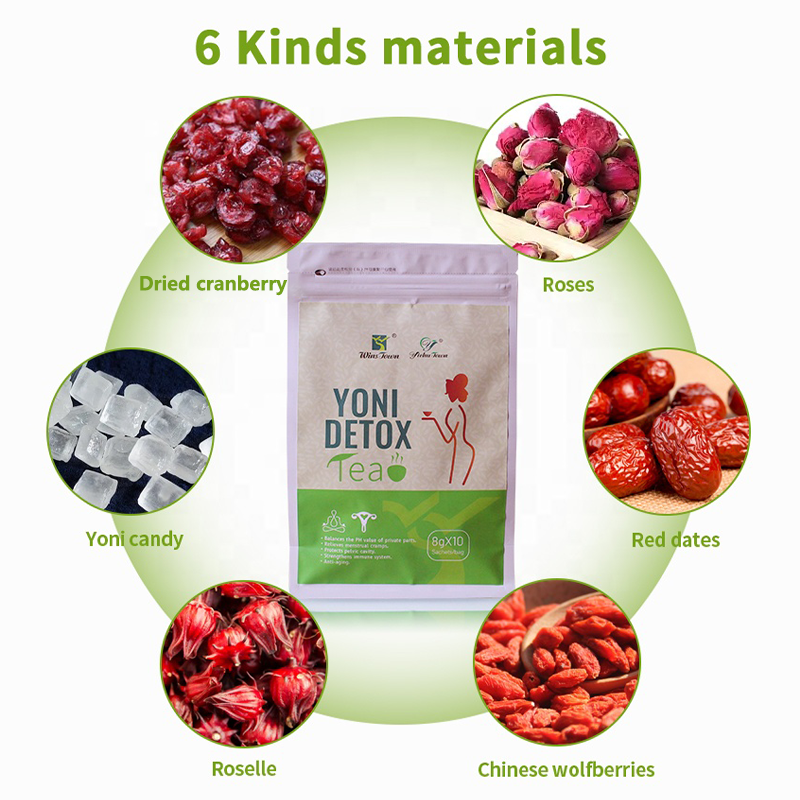 Yoni Detox Slimming Tea with Cranberry and Herbal Ingredients for Menstruation Flat Vagina Detox and Fibroid Steam