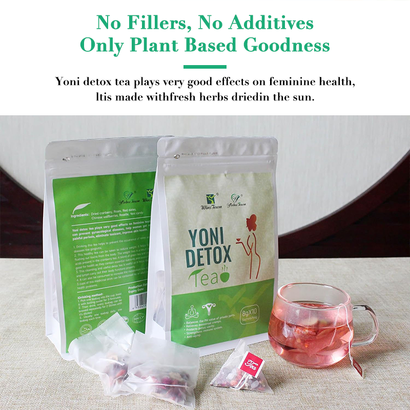 Yoni Detox Slimming Tea with Cranberry and Herbal Ingredients for Menstruation Flat Vagina Detox and Fibroid Steam