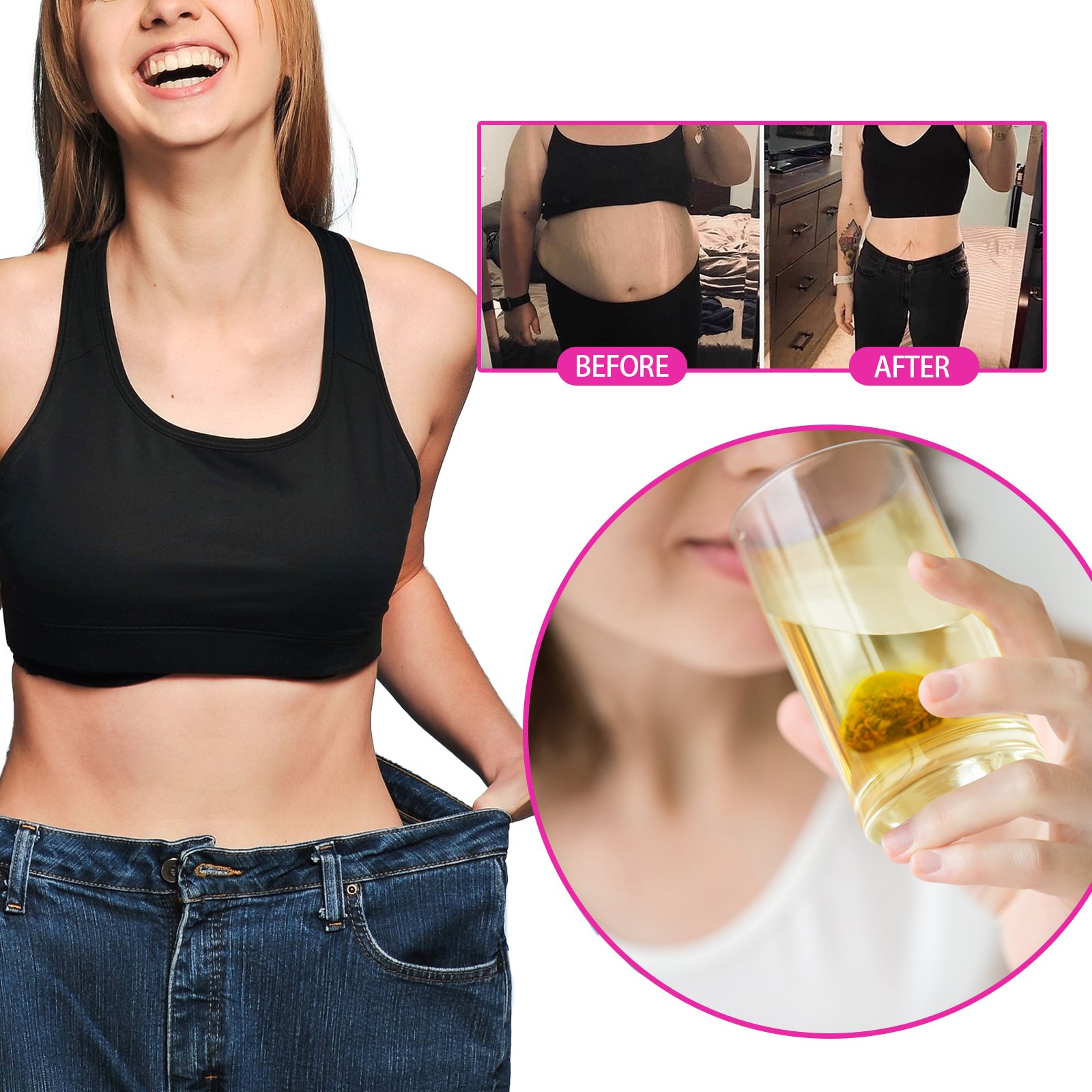 Herbal Slimming Tea Organic Fat Burn Slimming Detox Weight Loss Skinny fit Green Tea 28pcs/bag Female