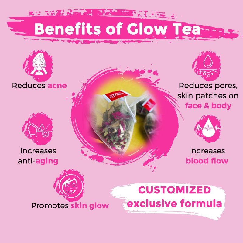 OEM ODM skin beauty glow tea Rose hibiscus herbal tea