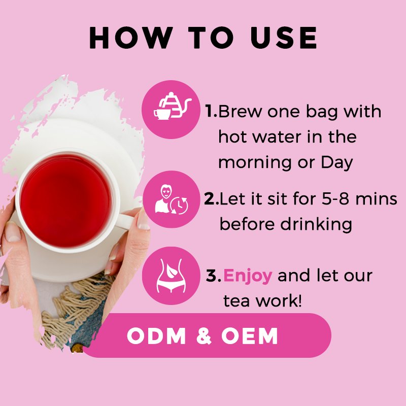 OEM ODM skin beauty glow tea Rose hibiscus herbal tea