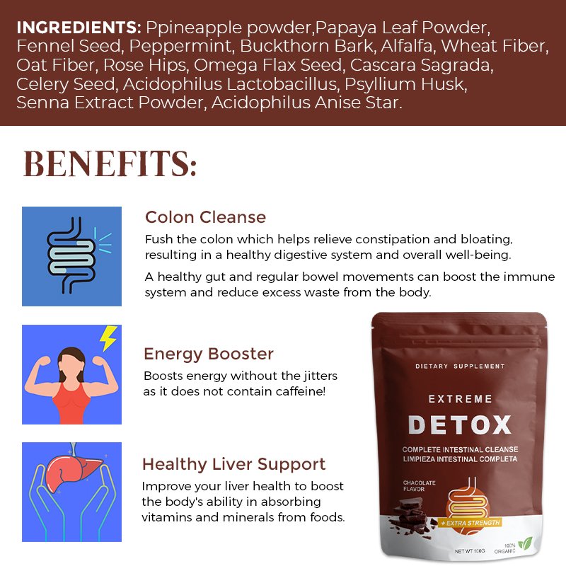 Private Label Natural Chocolate Flavor Health Powder Tea Balanced Body Healthy Powder Tea Product