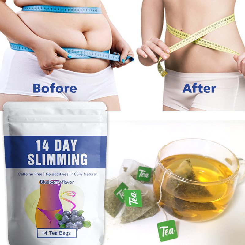 OEM customization Senna Leaf Blueberry Flavor weight management tea 14 day detox tea figure shaping detox energy Tea