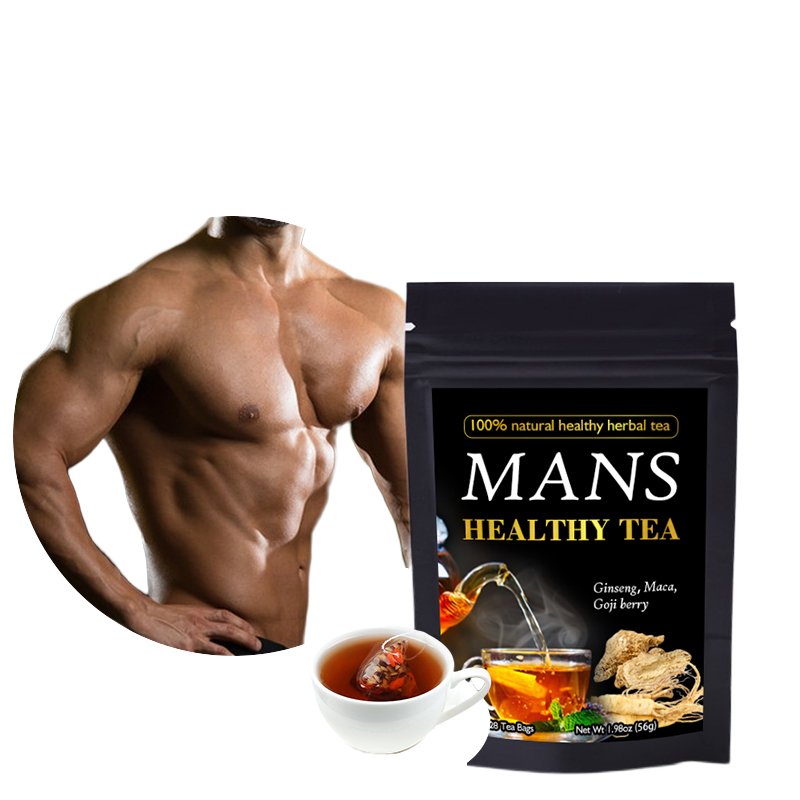 Men's Health Herbal Tea ISO Certified Maca Root Goji Berry & Ginseng Powdered Slimming Flower Tea in Bottles