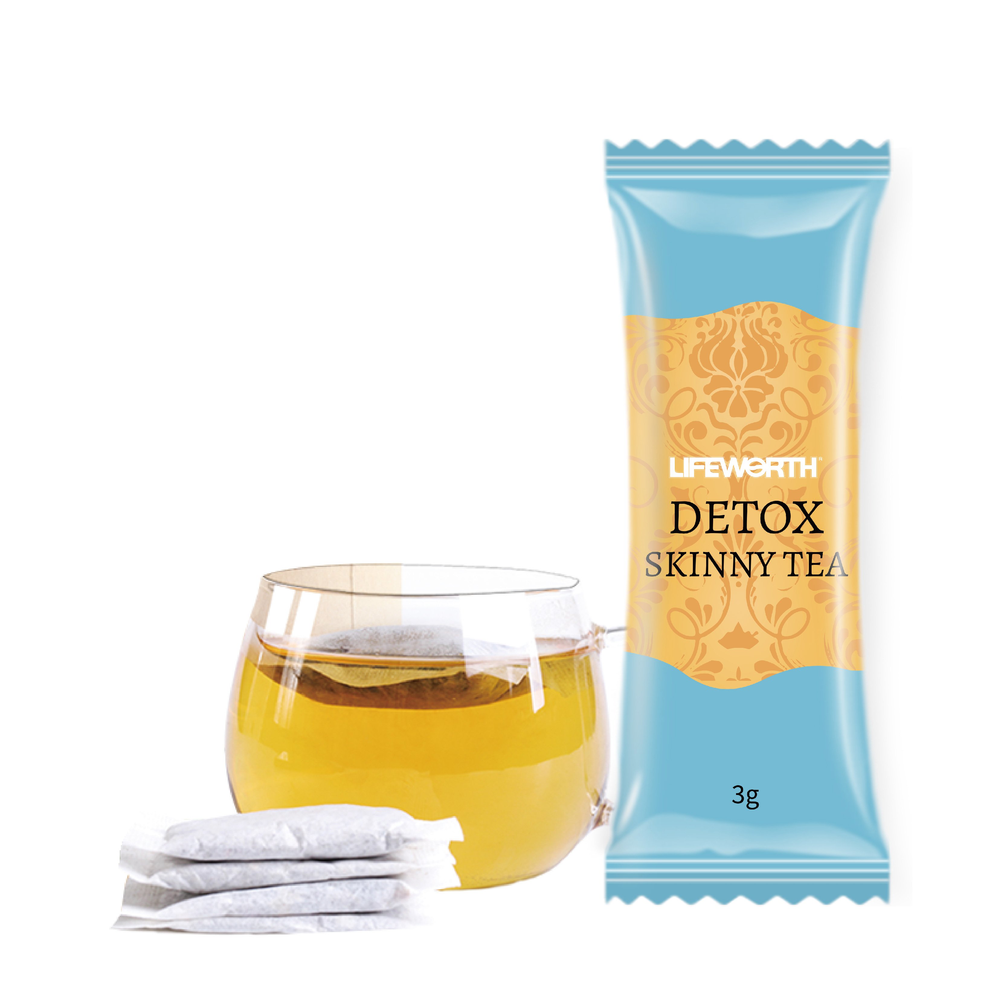 Lifeworth Private Label Wholesale 28 Days Slimming Detox Tea for Cleanse Appetite Diet Tea