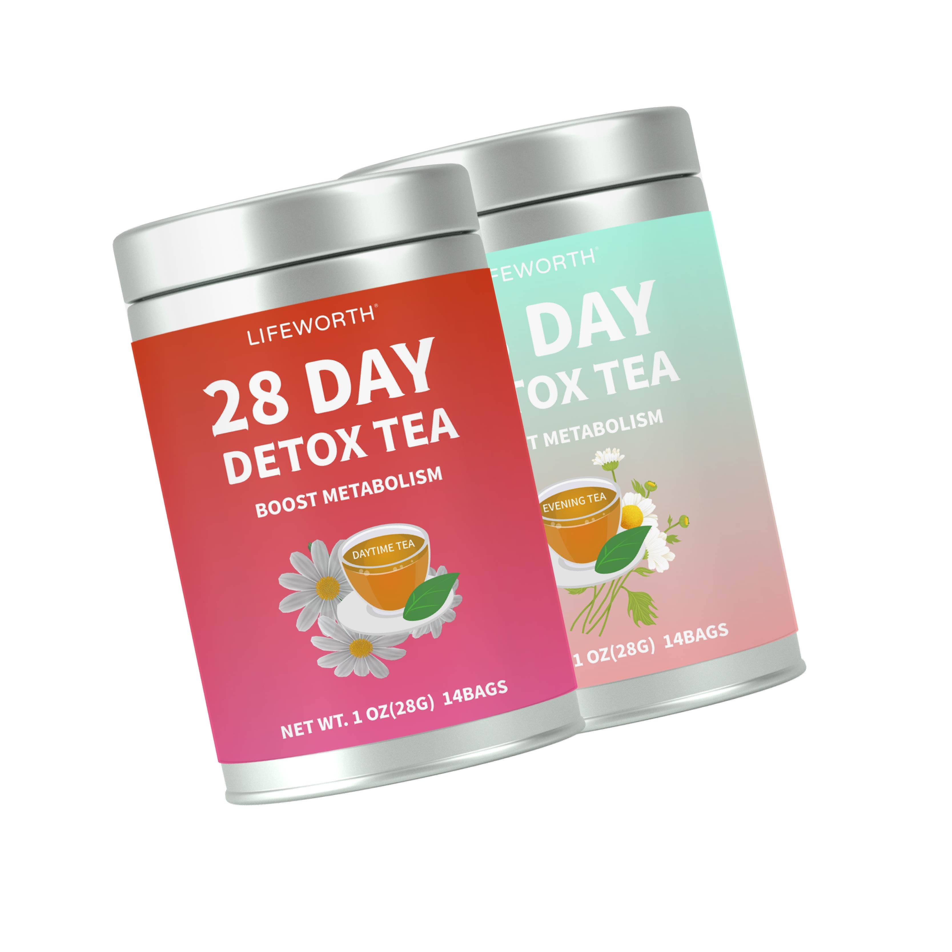 Lifeworth Private Label Wholesale 28 Days Slimming Detox Tea for Cleanse Appetite Diet Tea