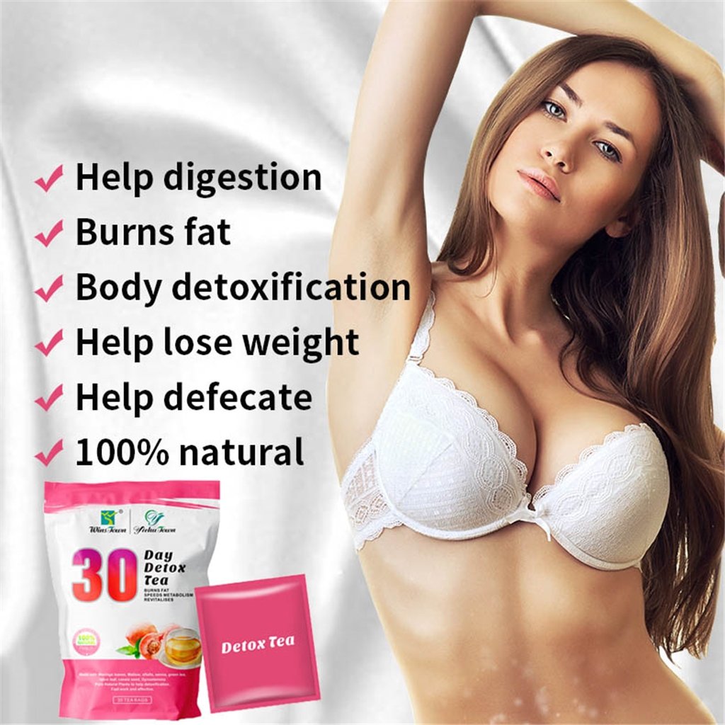 Best 30 day detox sliming tea Peach flavor senna leaf Natural organic healthy supplement for weight loss fat burner premium tea