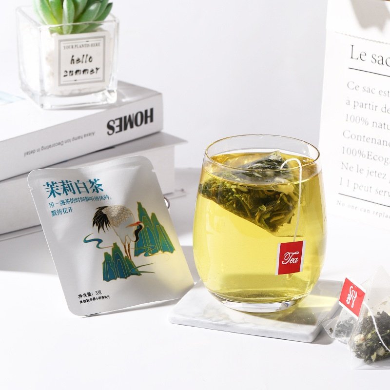 High Quality Hotel Grade Pu'er Jasmine Tea Orange Peel White Tea Green Orange Triangle Bag One Week Supply Separate Box
