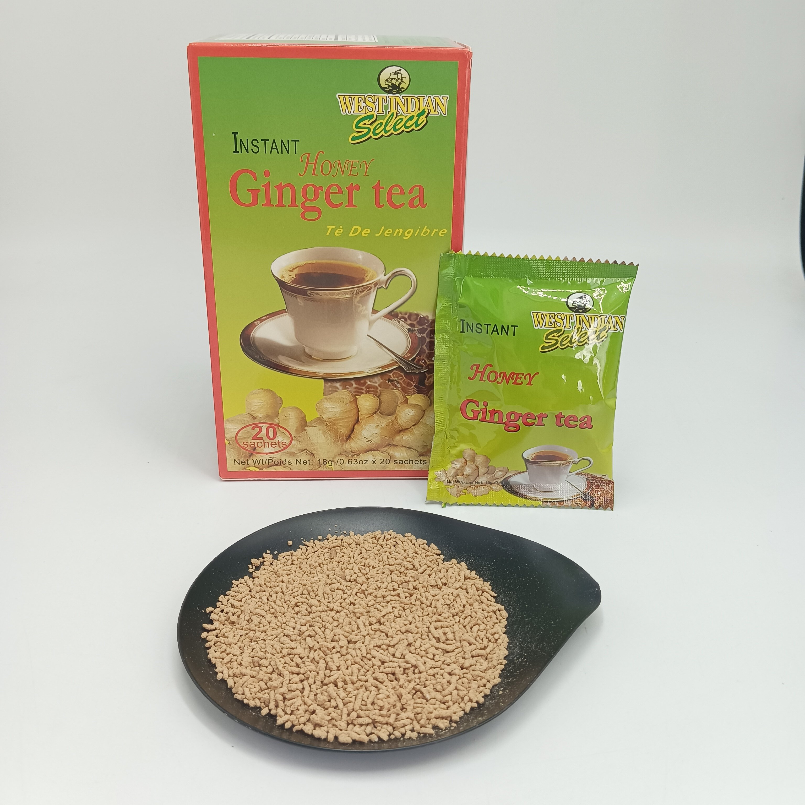 Instant Honey Ginger Tea, original ginger tea, lemon ginger tea