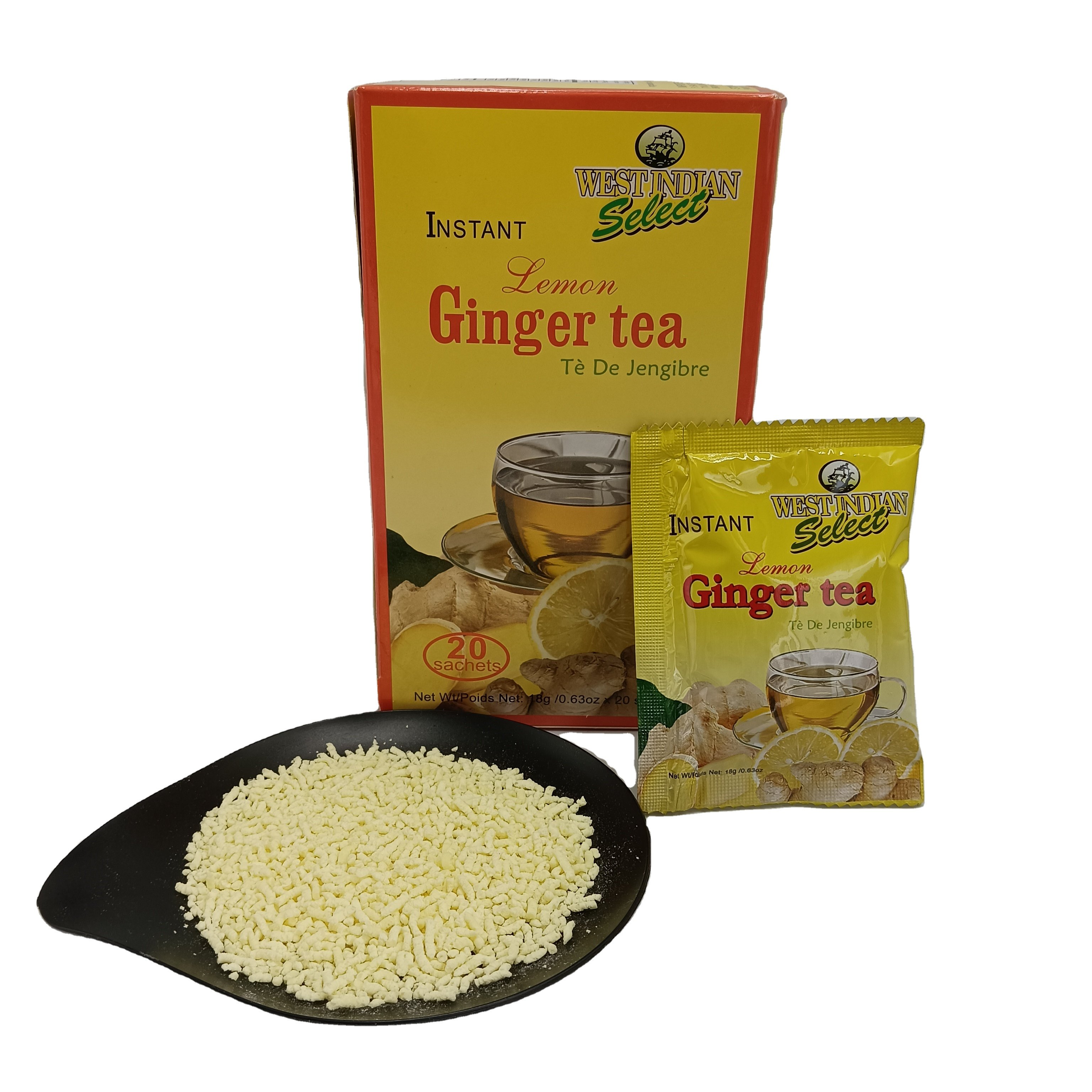 Instant Honey Ginger Tea, original ginger tea, lemon ginger tea