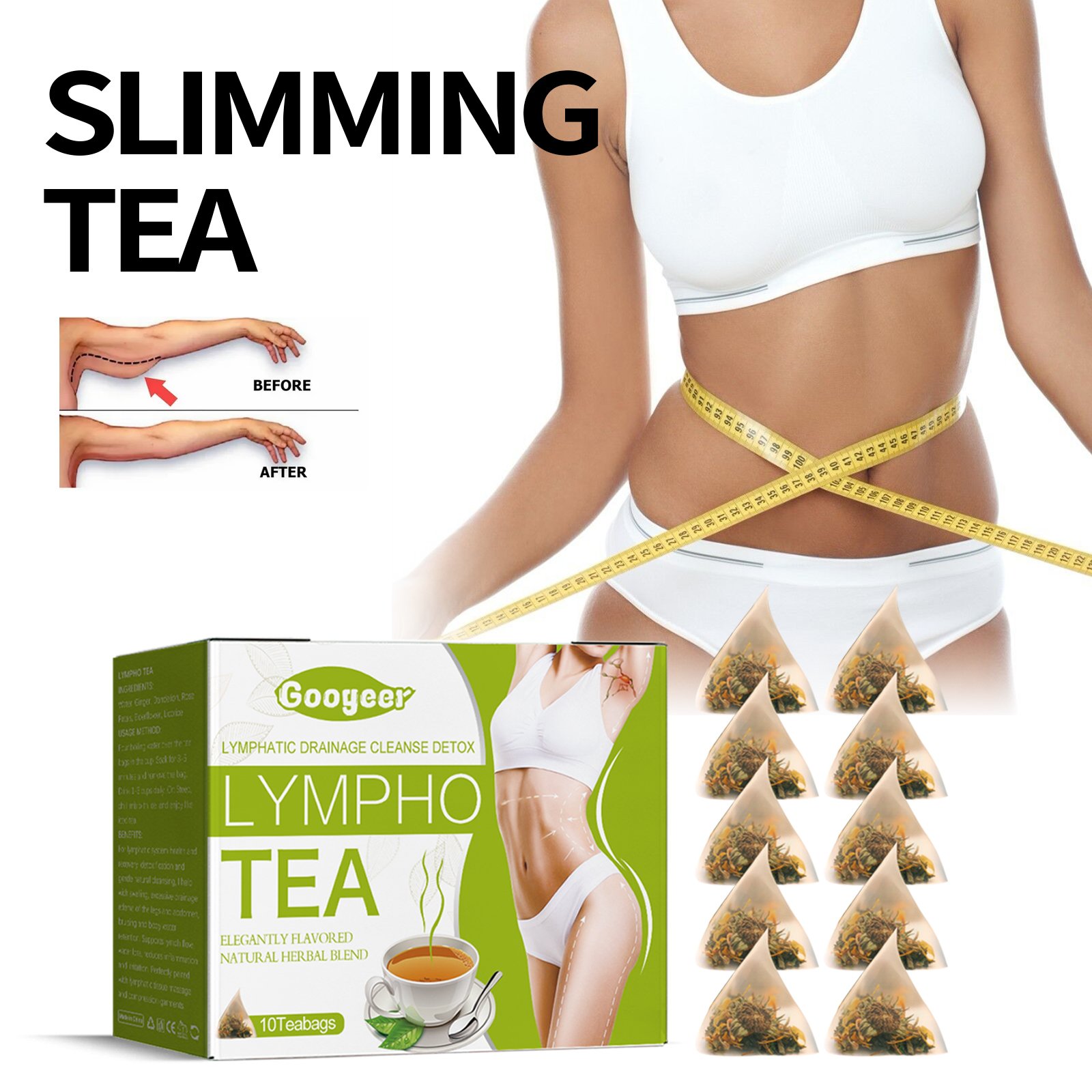 Natural Slimming Tea Organic Fat Burn Slimming Detox Weight Loss Herbal Skinny fit Tea For Female 10bags/box