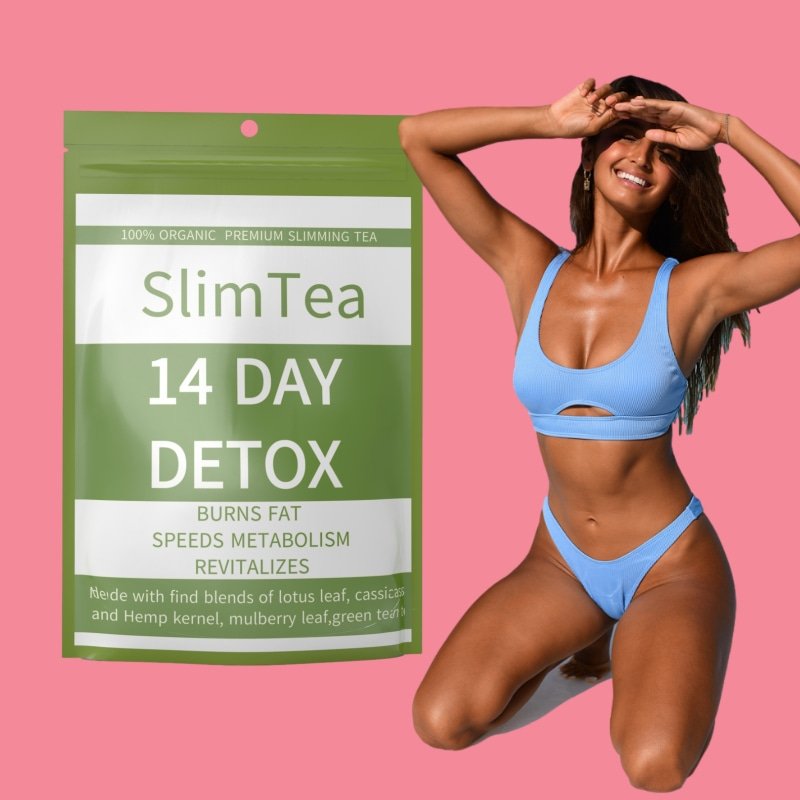 14 day detox slimming tea burn fat weight loss detox slim green tea bag organic lose for flat belly