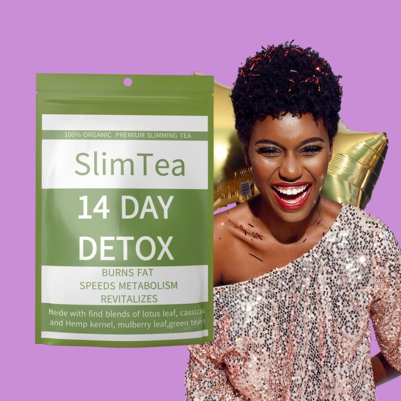 14 day detox slimming tea burn fat weight loss detox slim green tea bag organic lose for flat belly