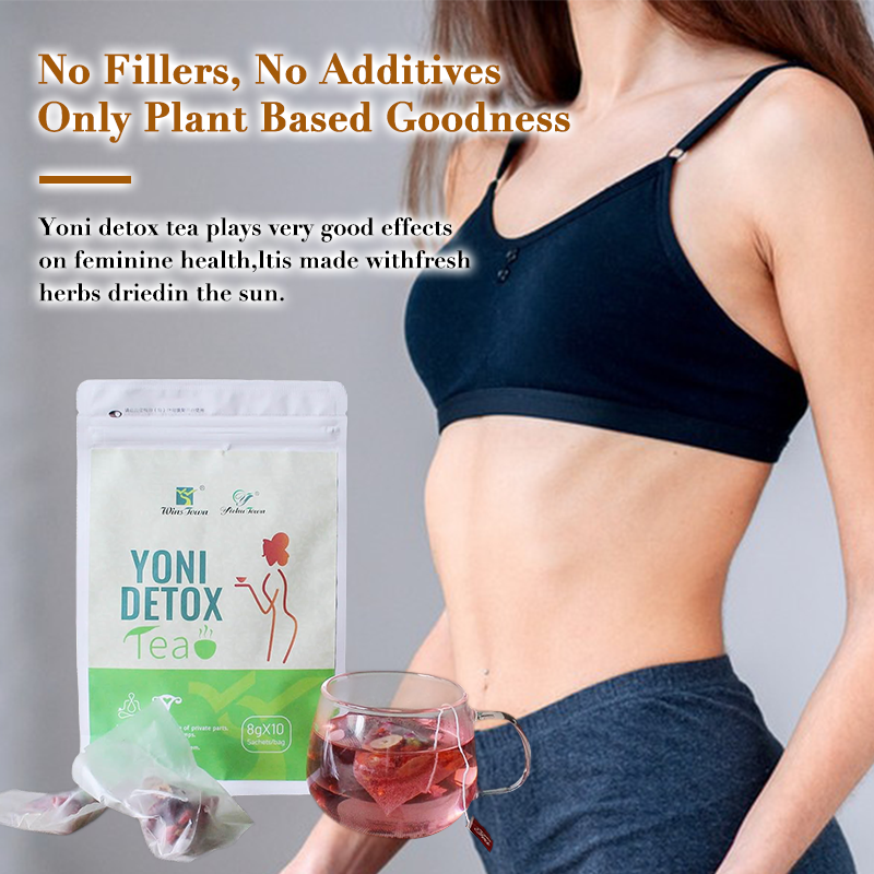 Yoni Detox Slimming Tea with Cranberry Flat Herb Natural Herbal Ingredients for Menstruation Herbal Detox Tea