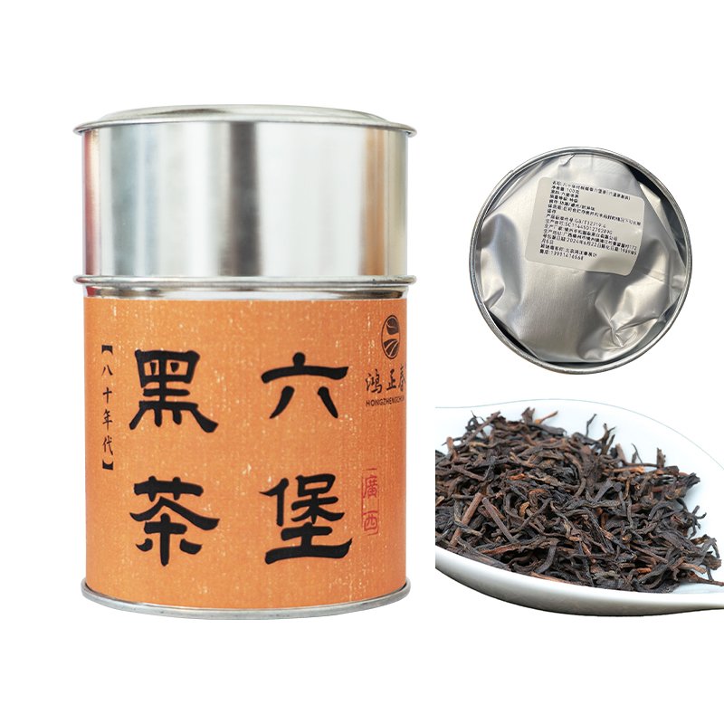 China's famous tea dark tea Lose Weight Betel nut fragrance Delaying aging Guangxi Liubao dark Canned weight loss tea