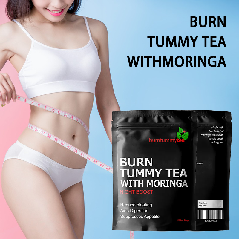 Organic Moringa Tea Fast Detox Flat Tummy Natural Weight Loss Burn Tummy Herbal Slimming Tea Adults