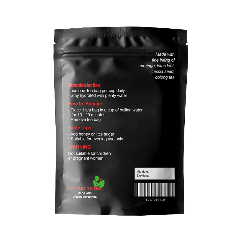 Organic Moringa Tea Fast Detox Flat Tummy Natural Weight Loss Burn Tummy Herbal Slimming Tea Adults