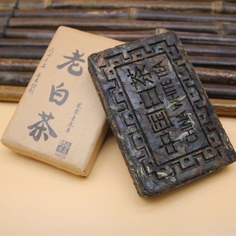 2015 Shou Mei Organic White Tea Brick Factory Direct from Fuding China Sweet Organic Health Slimming Loose Tea in Boxed Storage