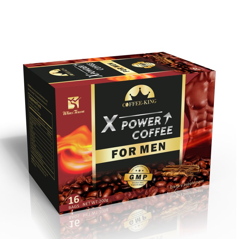 hot sell adult man power increasing sexual improvement more energy herbal made men coffee powder x-power