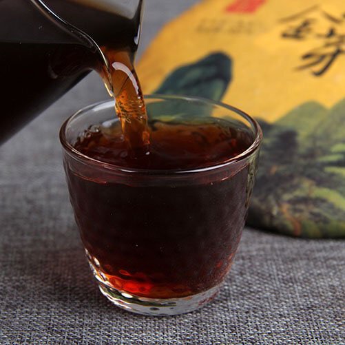 Famous Chinese Yunnan puer tea cake shu puerh qi zi bing cha fermented compressed tea cake 357 gram