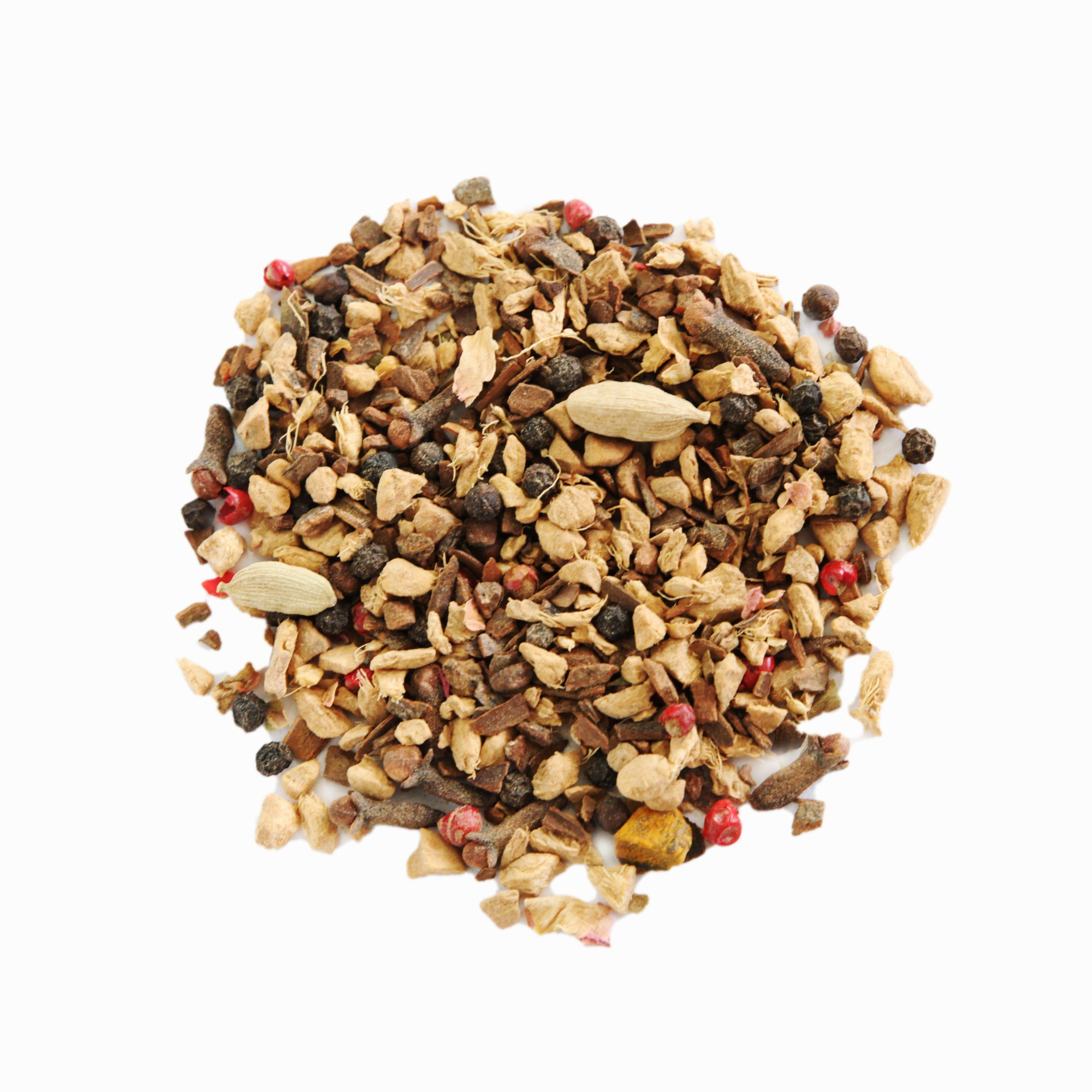 FINES SAVEURS DES ILES MORNING HERBAL TEA ALARM SPICY BIO METAL BOX 100G ENERGY SLIMMING TEA