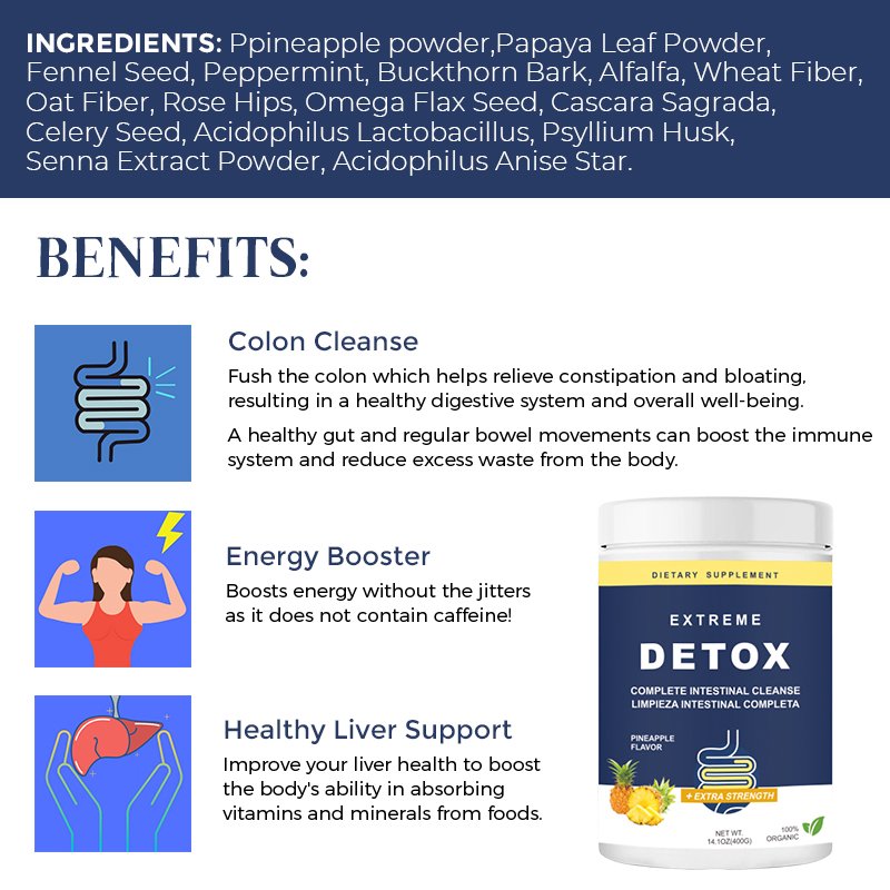 Private Label Weight Management weight loose Instant Skinny Extreme Detox Powder