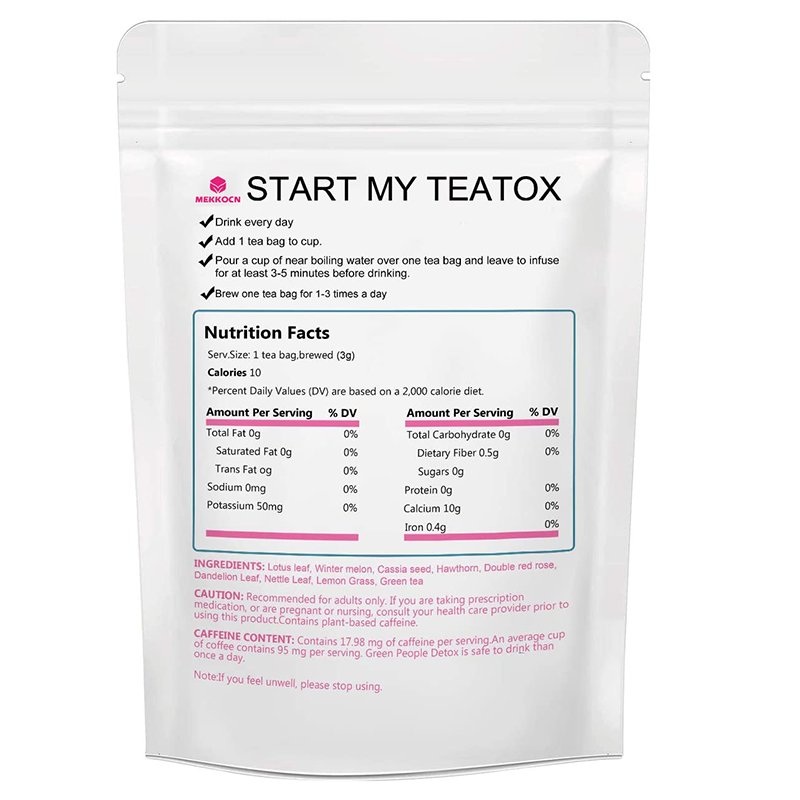 Private Label Detox Tea for Weight Loss and Belly Fat Detox Cleanse Weight Loss Tea for Women and Men Clinically Tested Slim Tea