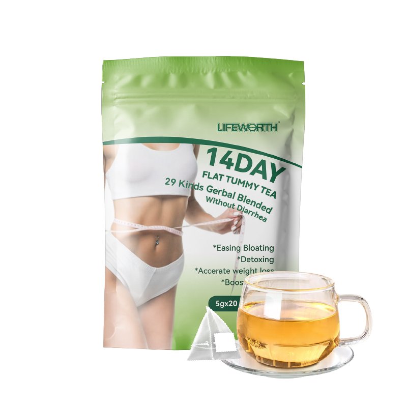Lifeworth flat belly detox tea flat tummy pills tea 14 days skinny fit tea fast diet tea