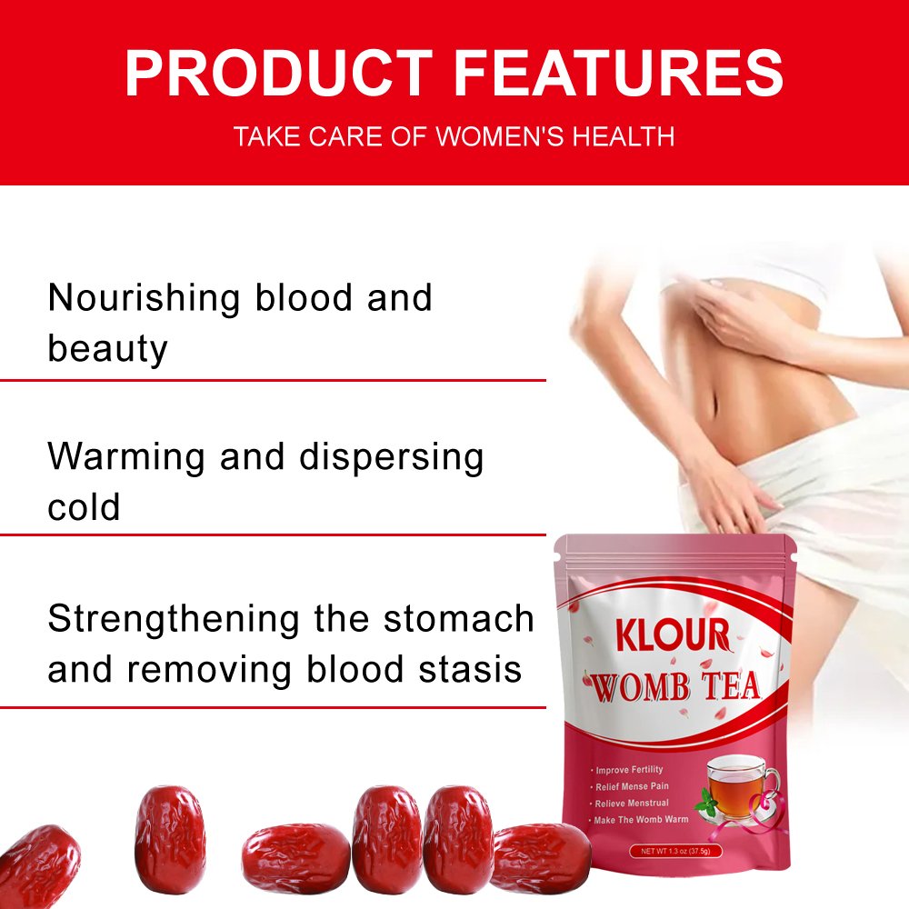 Organic tea mix for women with menstrual pain irregular uterus detoxification tea
