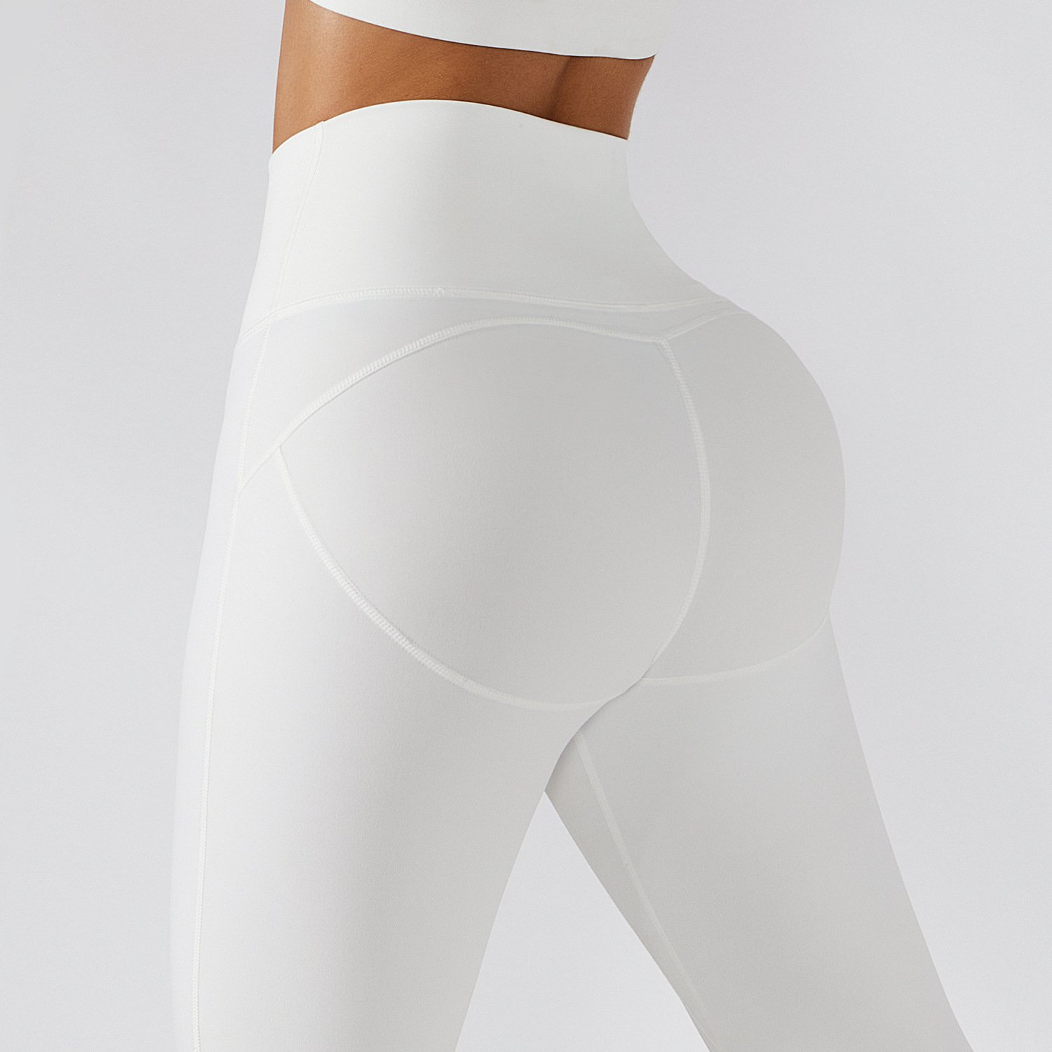 New cycling sports pants high waist Slim hip running sports leggings female outer wear Hip Lift yoga pants with front zipper