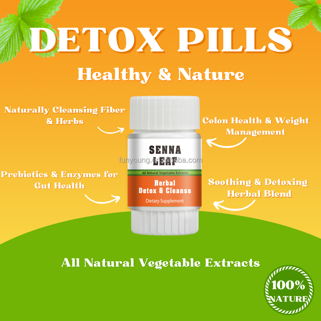 Private label senna leaf tea natural detox cleansing supplement