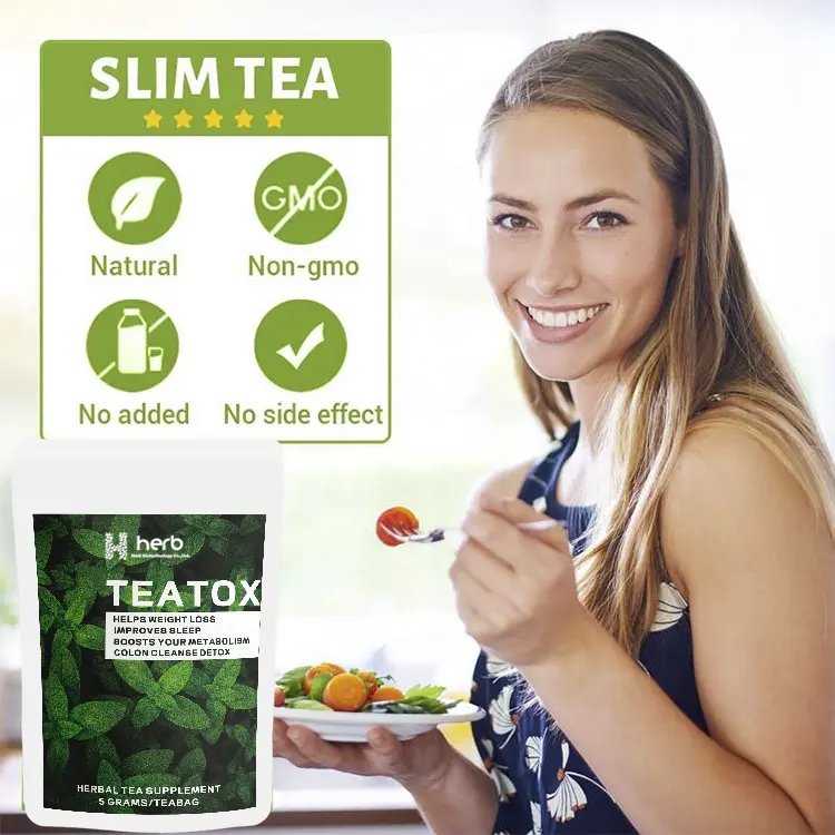 Private Label slimming detox tea weight loss Fitness Herbs Slim Teatox Flat Tummy slimming Tea