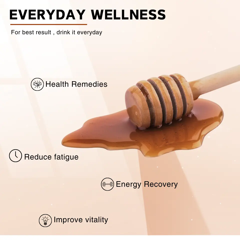 2024 New Arrival Royal King Organic Honey Men's Sexual Enhancement Dried Tea in Bottle Detox and Slimming Features for Adults