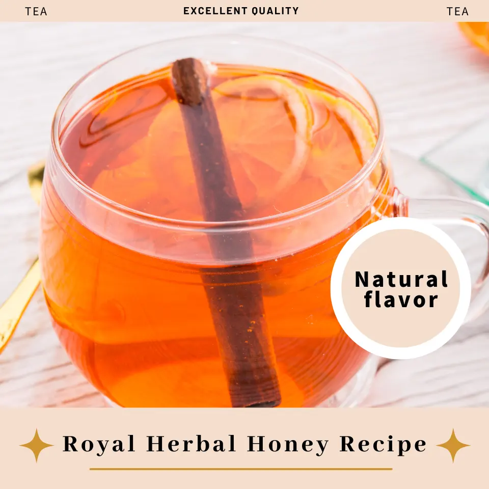 2024 New Arrival Royal King Organic Honey Men's Sexual Enhancement Dried Tea in Bottle Detox and Slimming Features for Adults