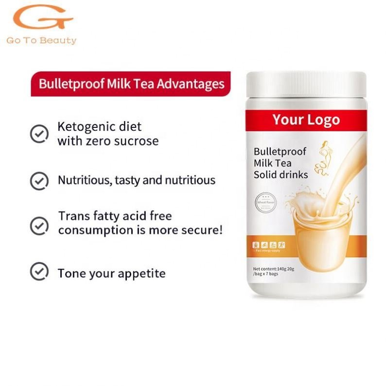 Gotobeauty Private label original flavor milk tea instant meal replacement shake milkshake powder Fat burning instant milk tea